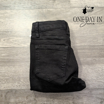 Good American Good Legs Crop Skinny Jeans Black High Rise NWT Size 6