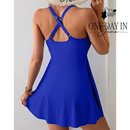 B2Prity Boyshort Swimdress One Piece Swimsuit Size L