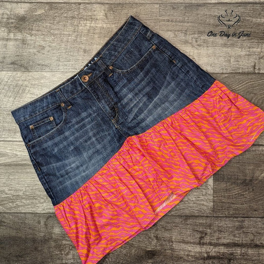 Merona Mid Rise Denim Skirt Size 14
