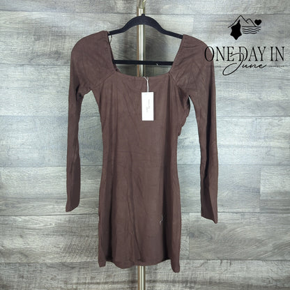 Edit by Nine Long Sleeve Bodycon Ribbed Mini Dress Size M