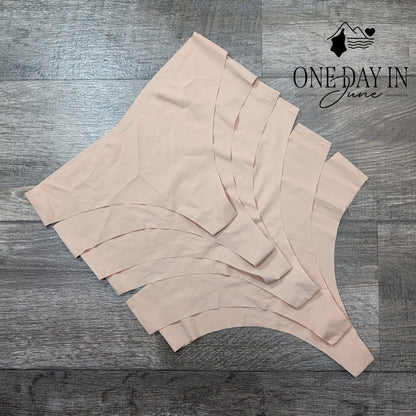 Amzbrly No Seam Thong Panties Size L