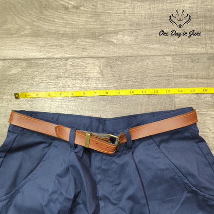 Chic Belted Straight Leg Pants Size 16