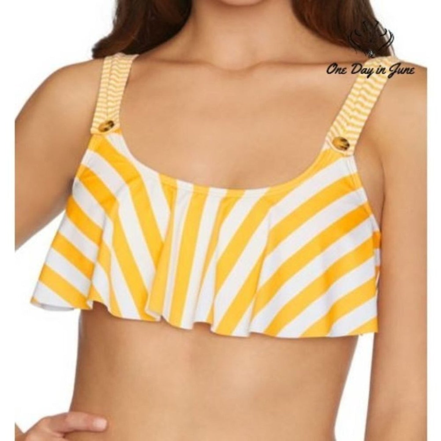 Arizona Jean Co. Juniors Flounce Bikini Top Size XL