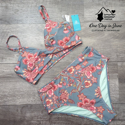 Cupshe Cross Front High Waist Bikini Swimsuit Size M