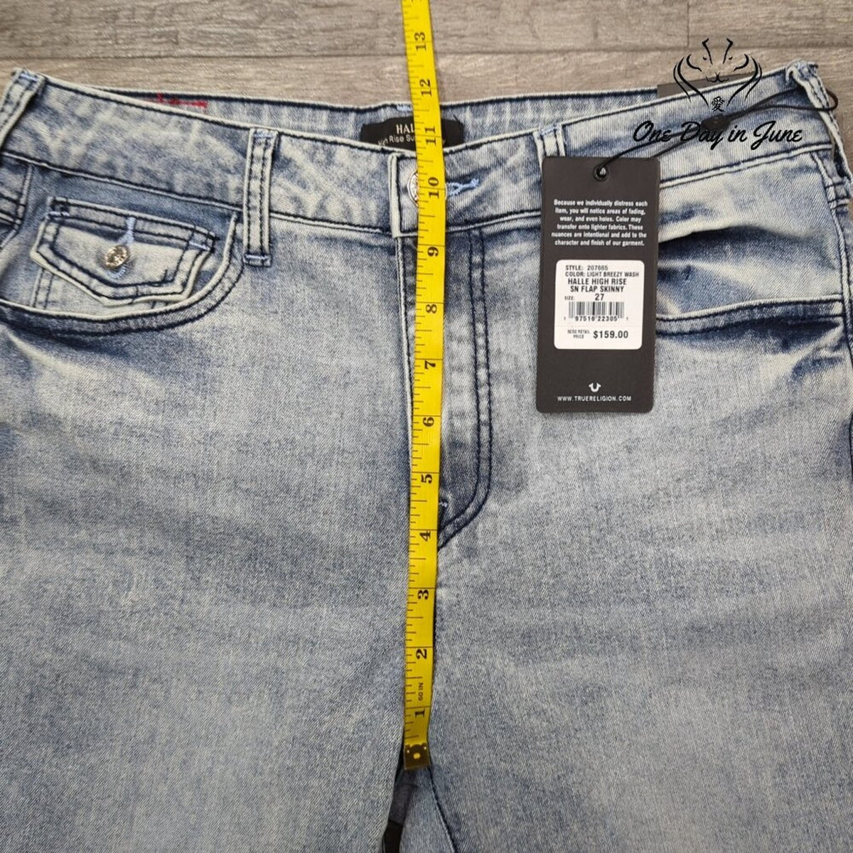 True Religion Halle High Rise Super Skinny Jeans Light Breezy Wash NWT Size 4