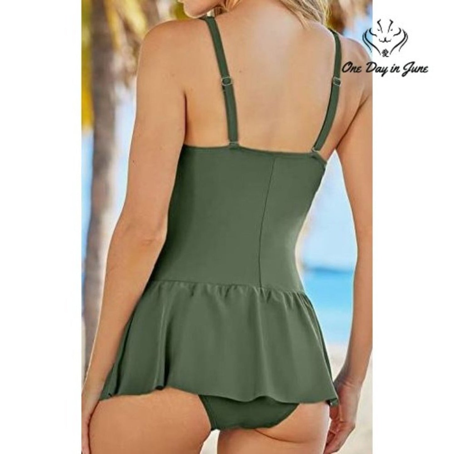 Aleumdr Vintage Swimdress Swimsuit Size S