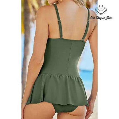 Aleumdr Vintage Swimdress Swimsuit Size S