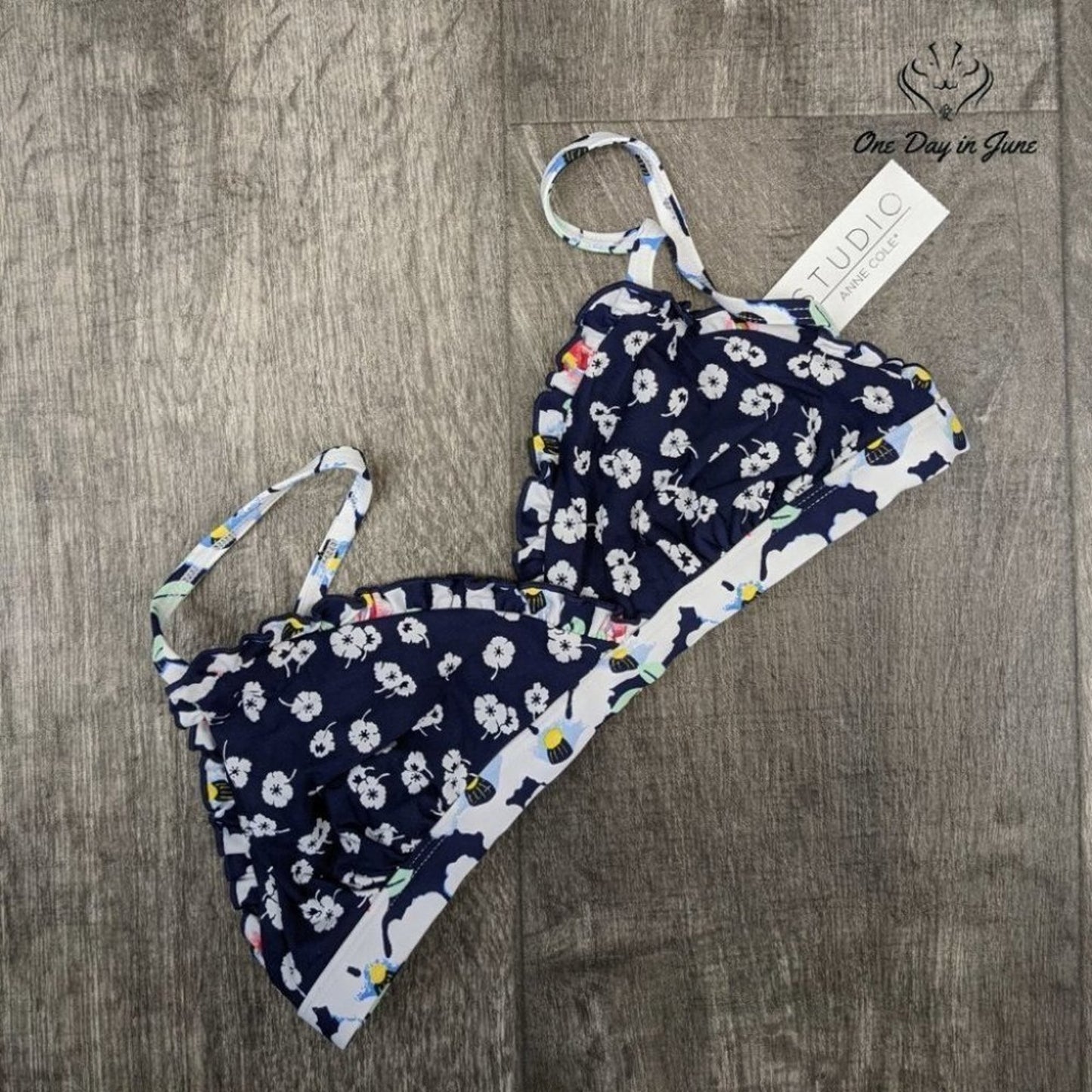 Anne Cole Lettuce Bralette Top Size XS