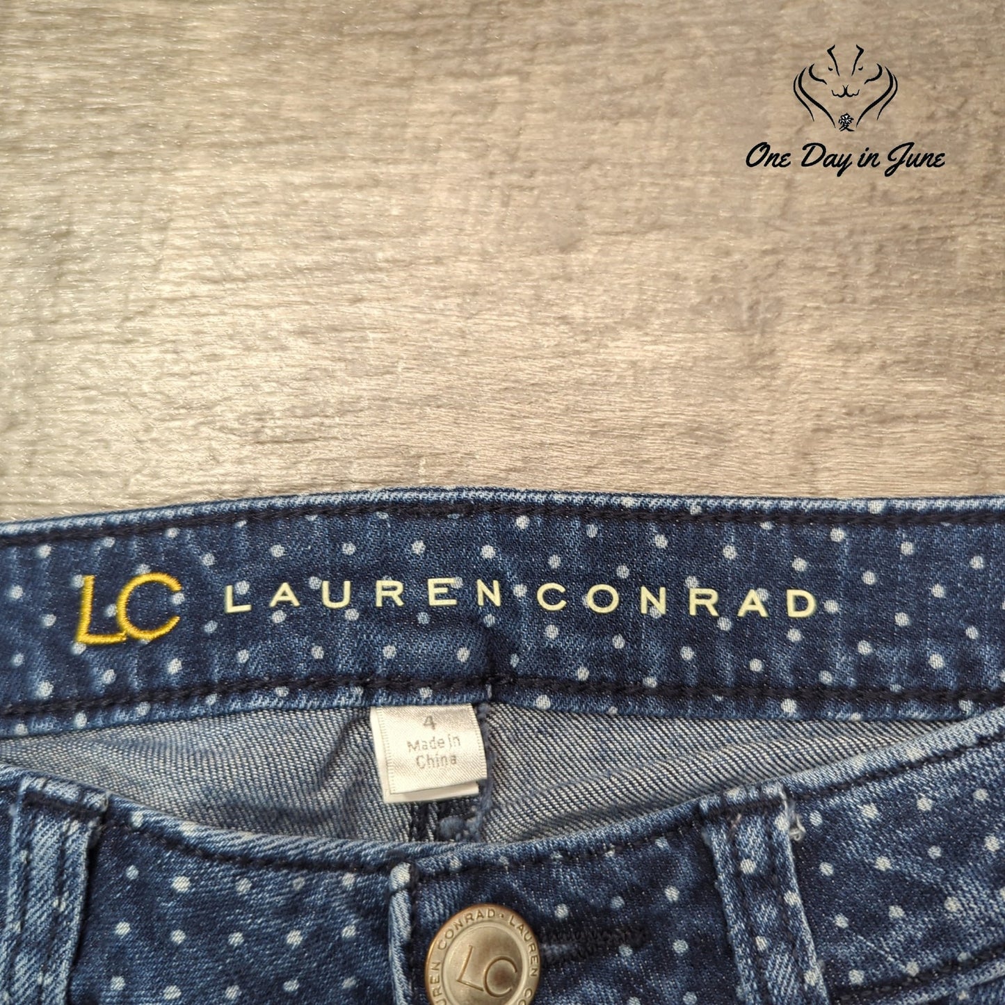 Lauren Conrad Polka Dot Ankle Jeans Size 4