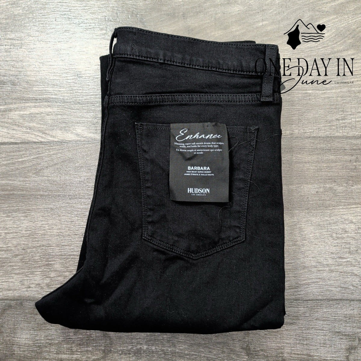 Hudson Barbara High Rise Super Skinny Jeans Black Stretch NWT Size 14 (32)