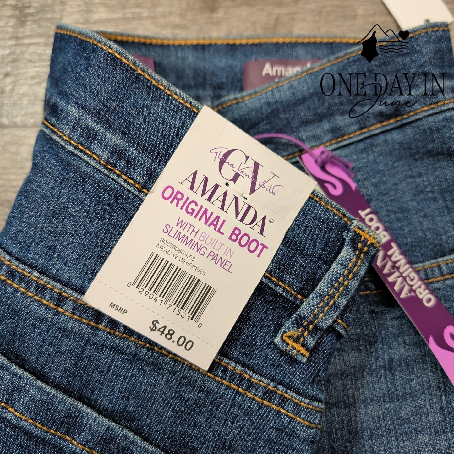 Gloria Vanderbilt Amanda Priginal Bootcut Jeans Size 6