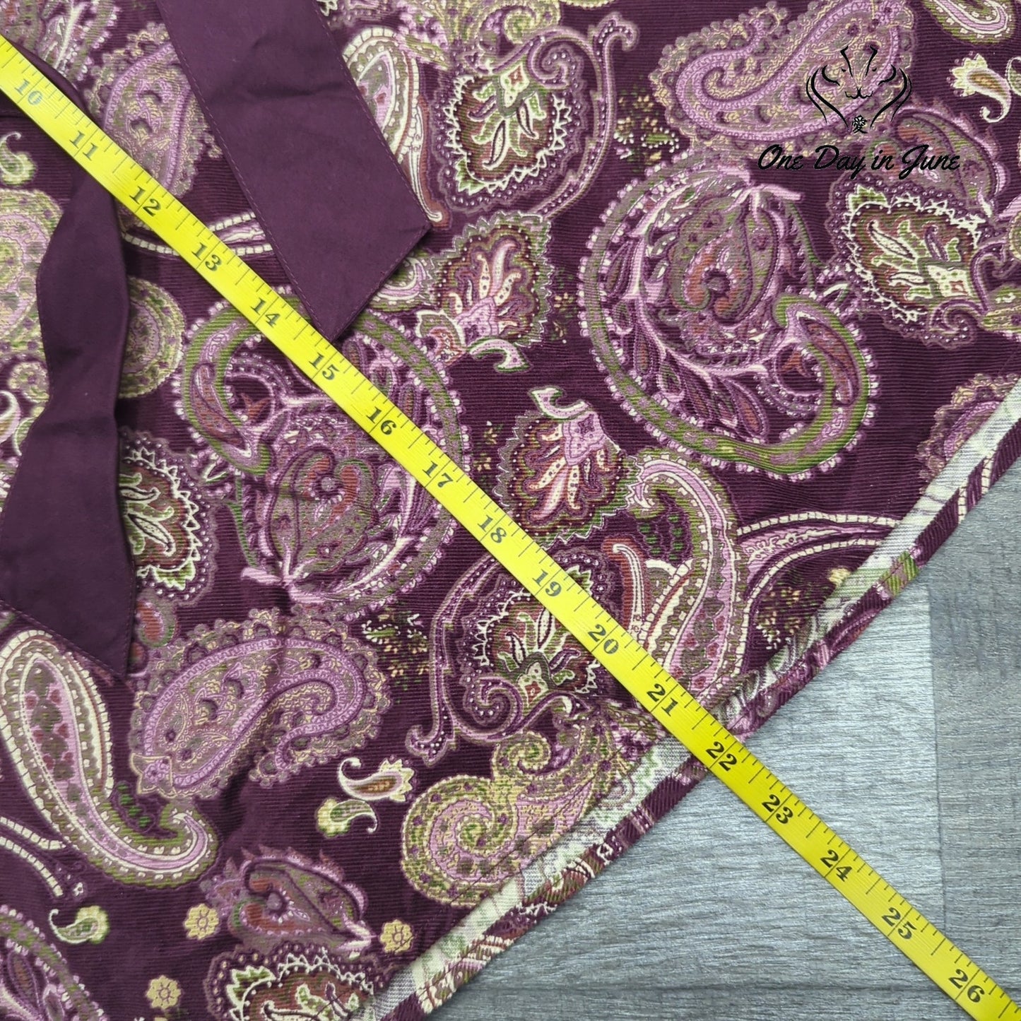 St. John's Bay Petite Wine Paisley Swirl Skirt Size 12P