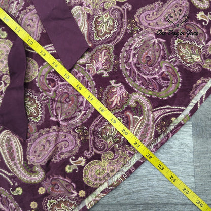 St. John's Bay Petite Wine Paisley Swirl Skirt Size 12P