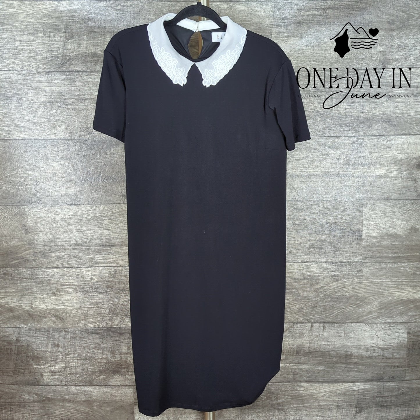 Elle Short Sleeve High Neck Midi Dress Size XL