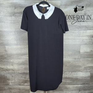 Elle Short Sleeve High Neck Midi Dress Size XL