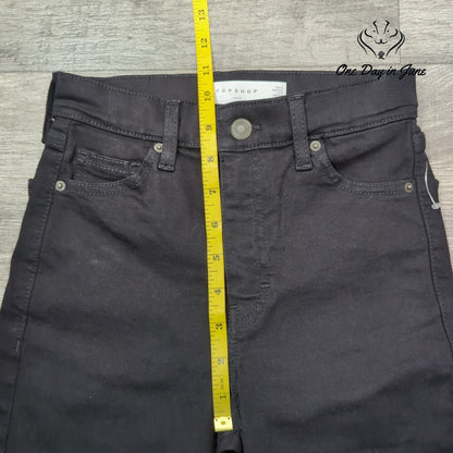 Topshop Petite Jamie High Rise Skinny Jeans Black NWT Size 24 (00)