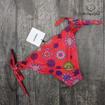 Desigual Tie Side Bikini Bottom Size M
