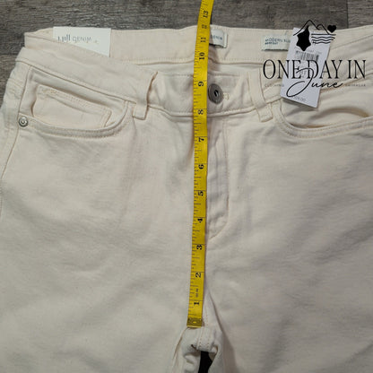 J. Jill Modern Slim Boot Cut Jeans Tall Natural Ivory Denim NWT Size 8 Tall