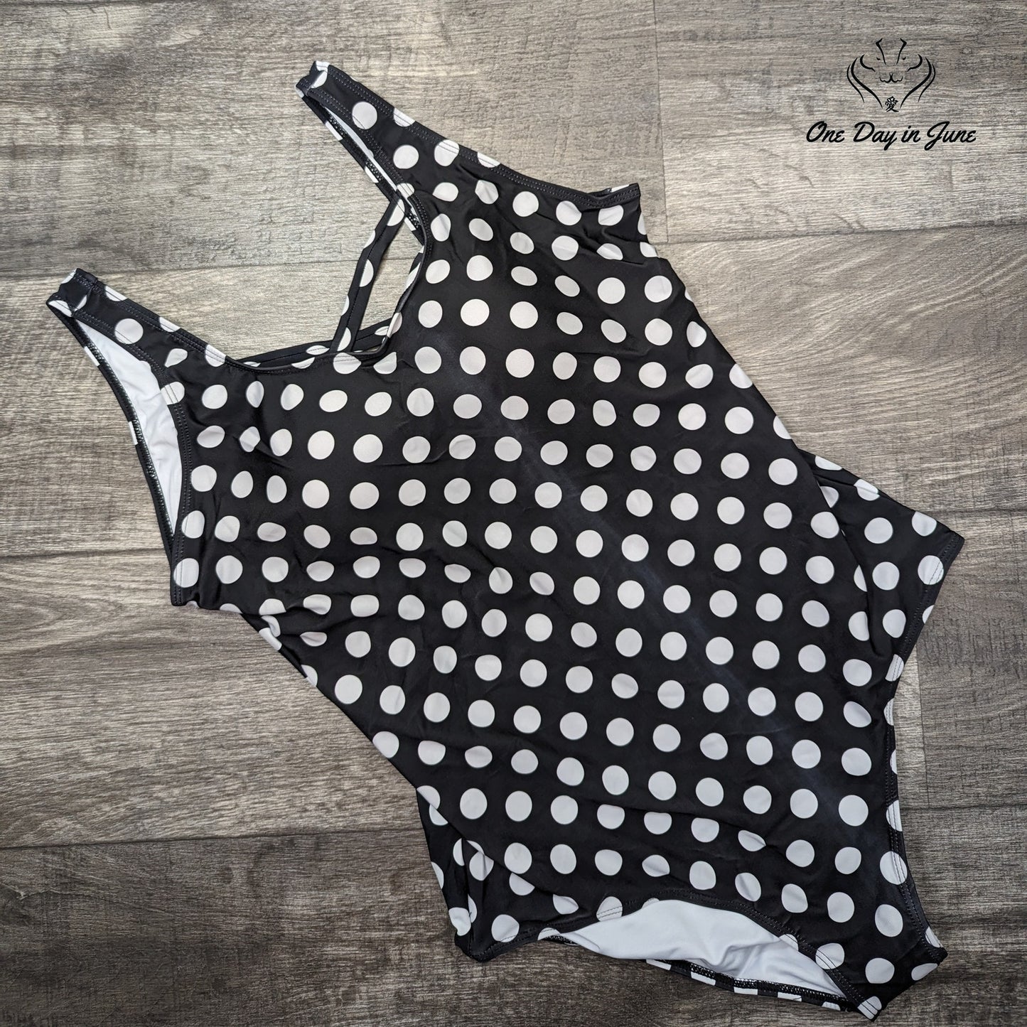 Jimilaka Polka Dot One Piece Swimsuit Size XXL