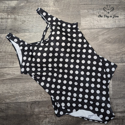 Jimilaka Polka Dot One Piece Swimsuit Size XXL