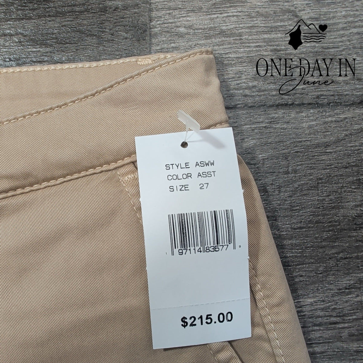 AG Adriano Goldschmied The Caden Tailored Trouser Pants Beige NWT Size 4 (27)