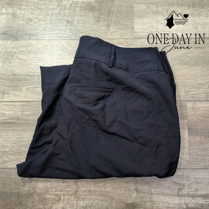 Lane Bryant Perfect Drape High Rise Wide Leg Pants Navy NWT Size 24