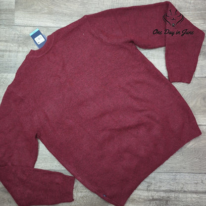 Gap Men's Crew Neck Pullover Sweater Burgundy Zinfandel NWT Size L