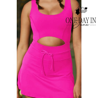 CharmLeaks Cutout Skirted One Piece Swimsuit Size S