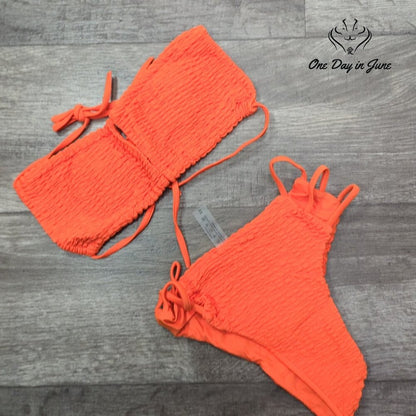 Nafleap Smocked Bikini Swimsuit Size XS