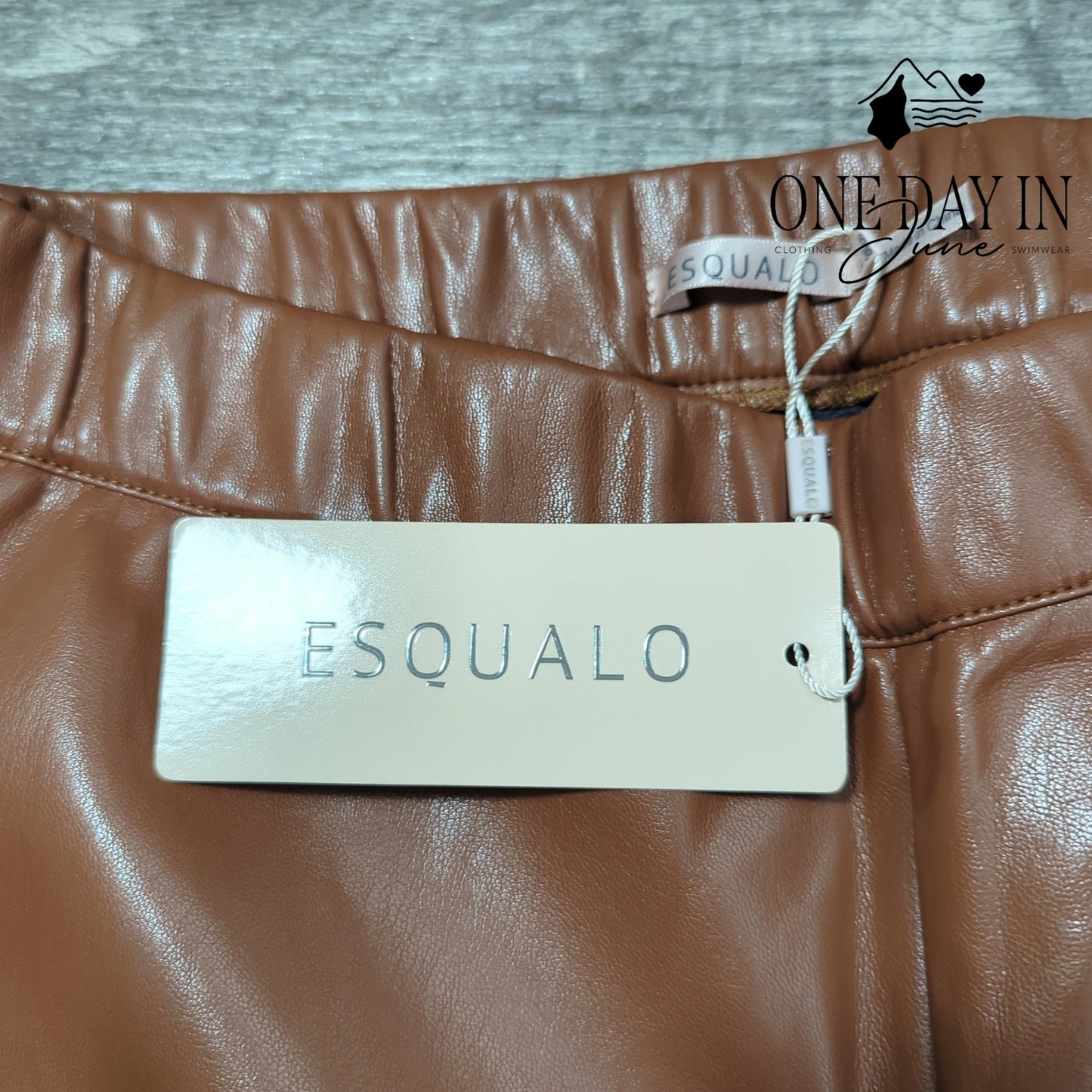Esqualo Side Zip Faux Leather Pants Size 6