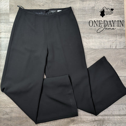 Chetta B Evening Wide Leg Dress Pants Black Formal Trousers NWT Size 6