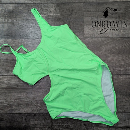 Aleumdr One Shoulder Cutout One Piece Swimsuit Size XL