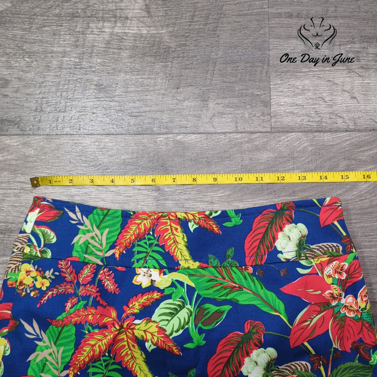 Talbots Tropical Floral Print Mini Skirt Blue Multicolor Size 2