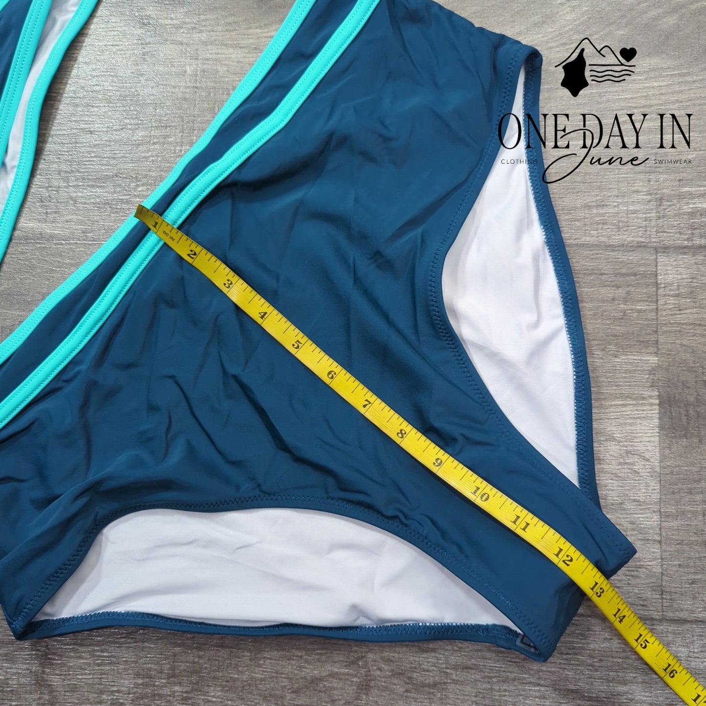 Blooming Jelly High Waist Crop Bikini Swimsuit Size XL