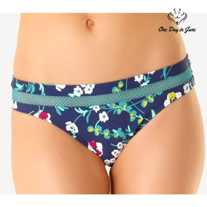 Cole of California Mesh Low Rise Bikini Bottom Swimwear Size S