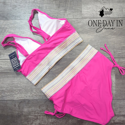 Blooming Jelly High Waist Bikini Swimsuit Size M