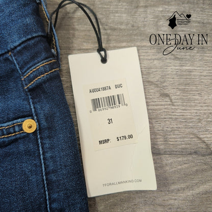 7 For All Mankind The Skinny Bair Super Skinny Jeans Dark Wash NWT Size 12 (31)