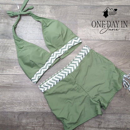 Adisputent Boyshort Bikini Swimsuit Size L