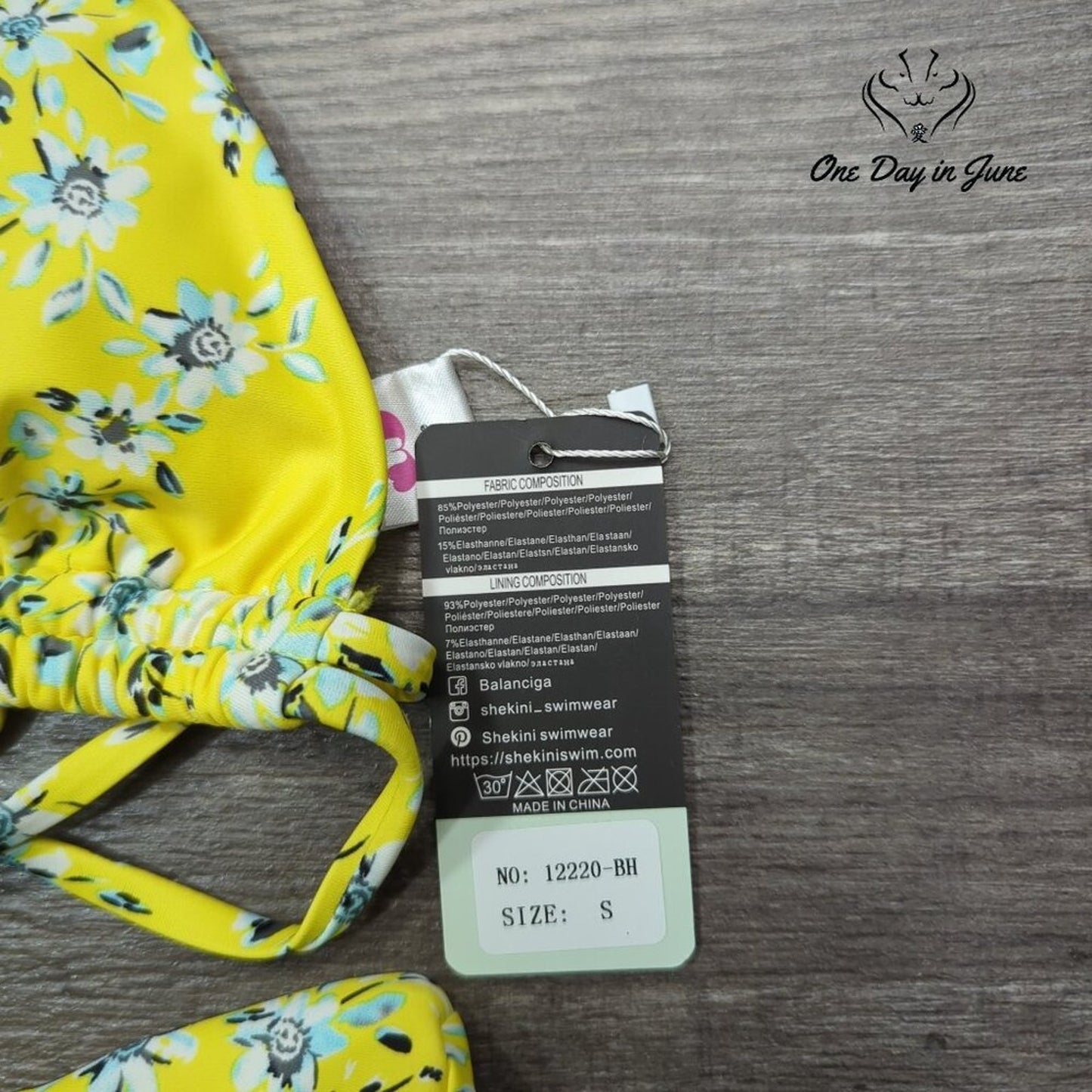 Shekini Triangle Bikini Swimsuit Size S