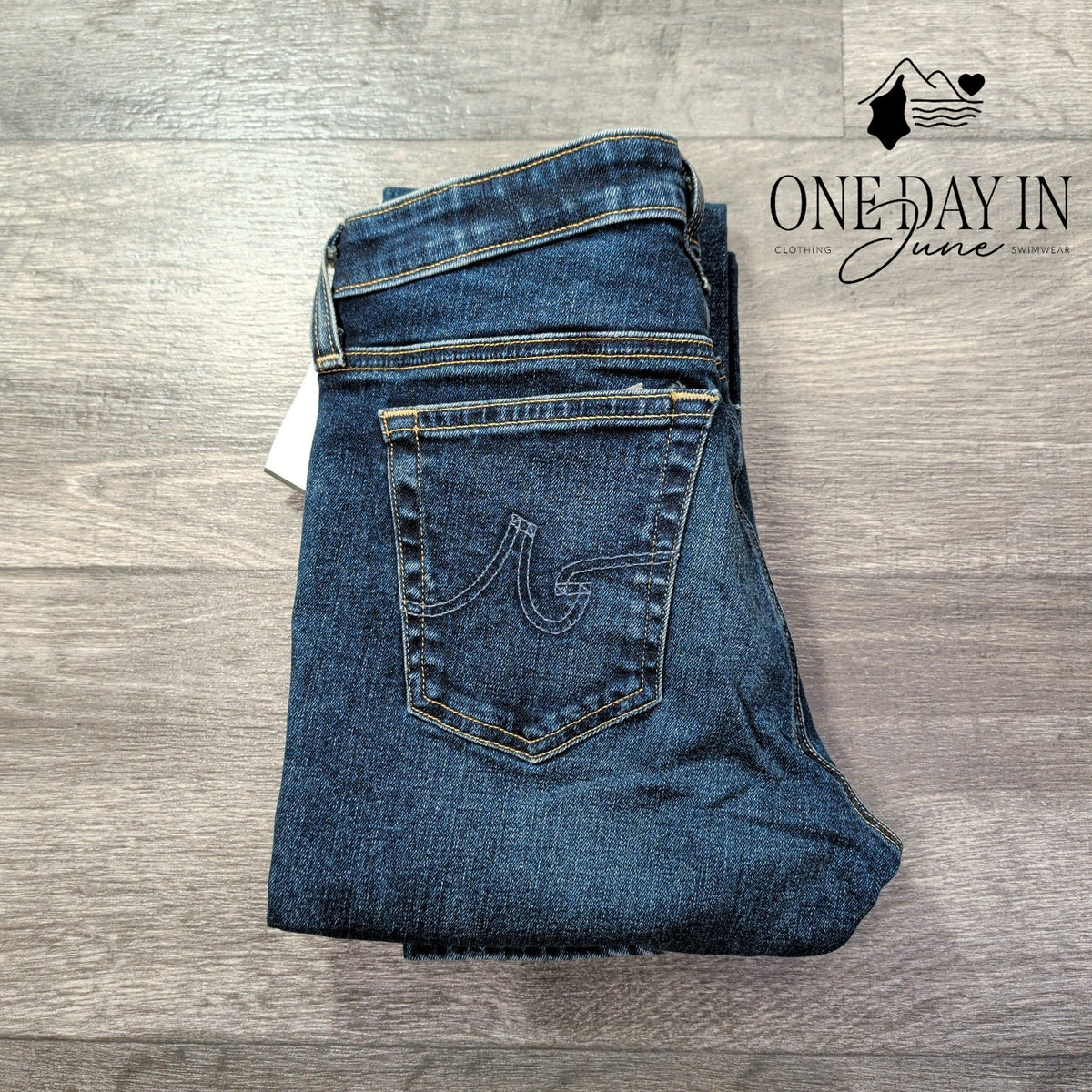AG Adriano Goldschmied The Sophia High Rise Slim Jeans Blue NWT Size 4 (27)