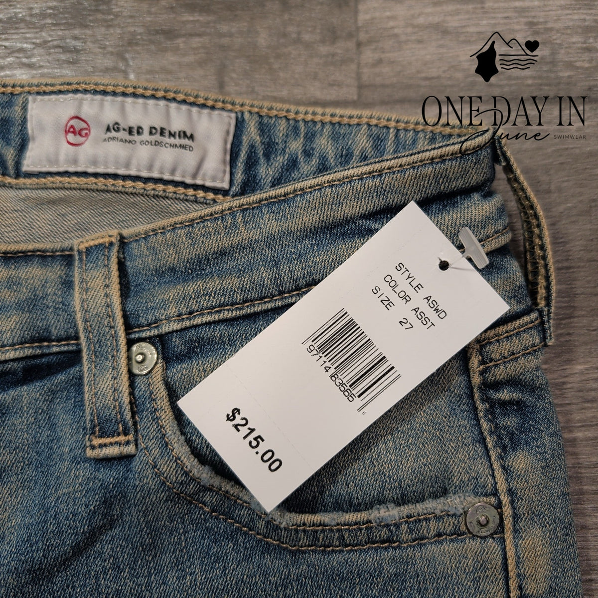 AG Adriano Goldschmied Faye Mid Rise Cigarette Jeans Blue NWT Size 4 (27)
