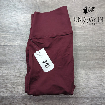 Xersion Port Wine Studio Capri Legging Size M