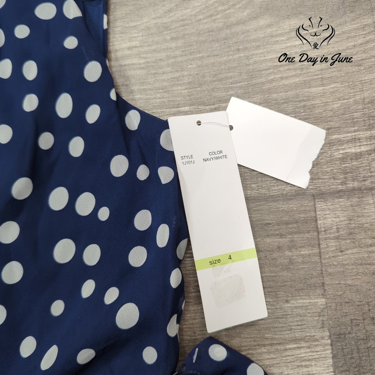 R&K Sleeveless Polka Dot Midi Dress Size 4