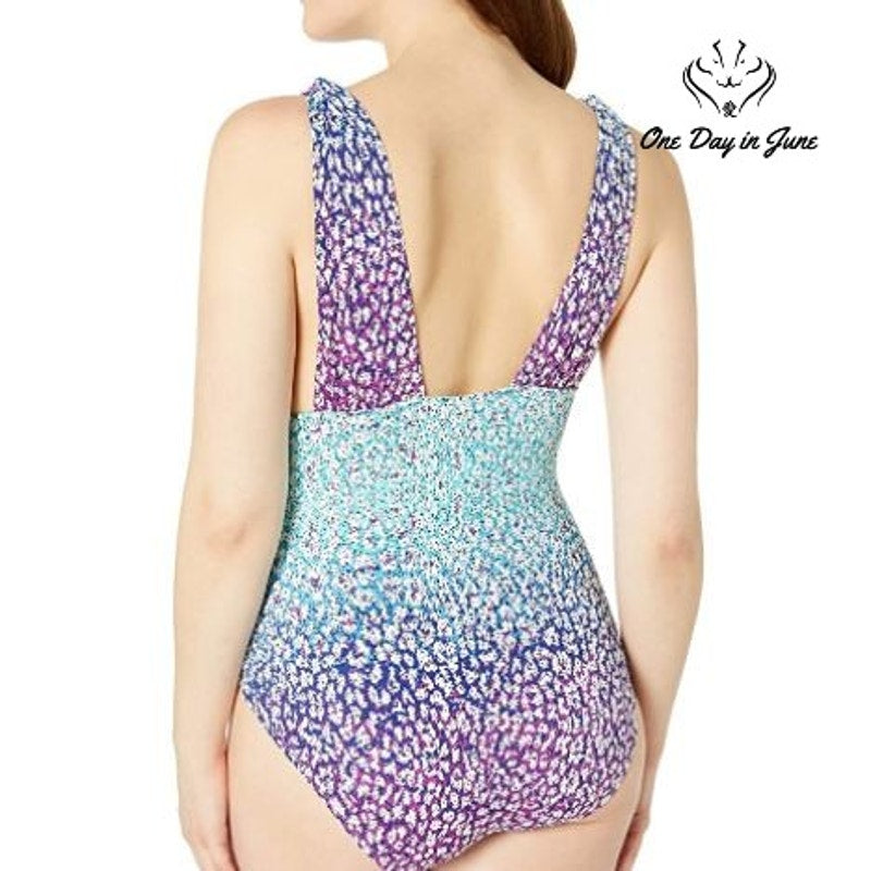 Athena Surplice One Piece Swimsuit Size 10