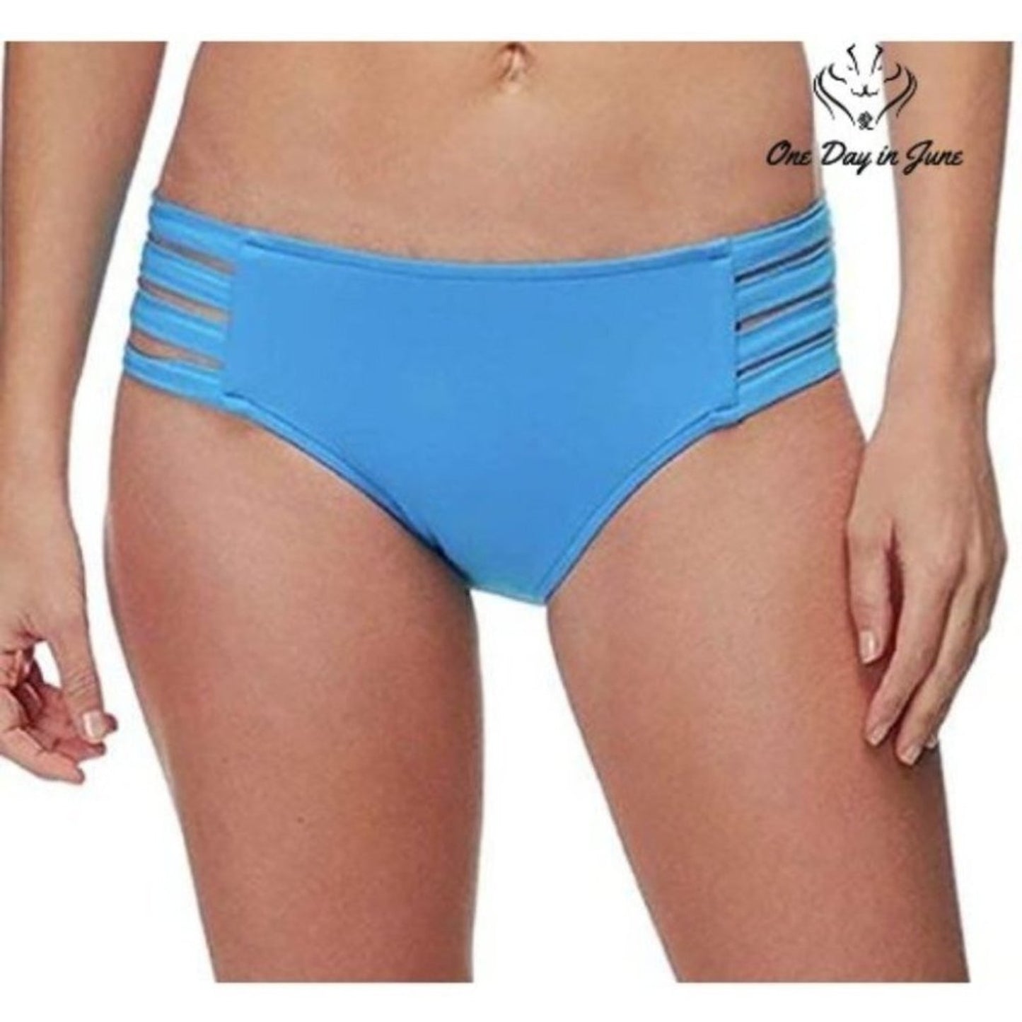 Seafolly Multi Strap Hipster Full Coverage Bikini Bottom Size 2