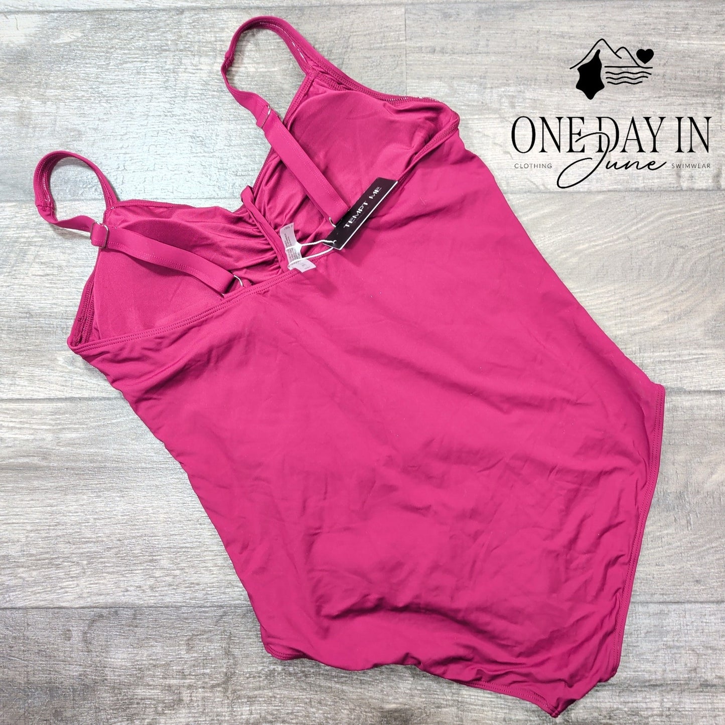 Tempt Me Plus Size Retro One Piece Swimsuit Size 18W