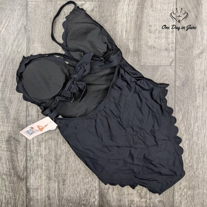 Sociala Scalloped Padded High Cut One Piece Size S