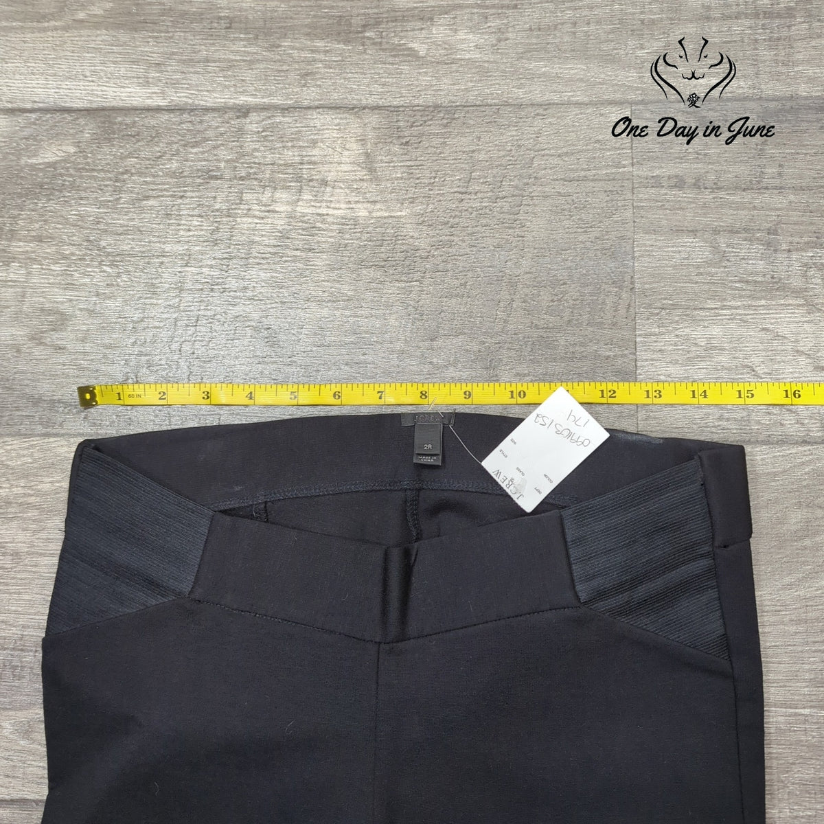 J. Crew Black Skinny Ankle Ponte Pants Stretch Zip Pockets NWT Size 2R