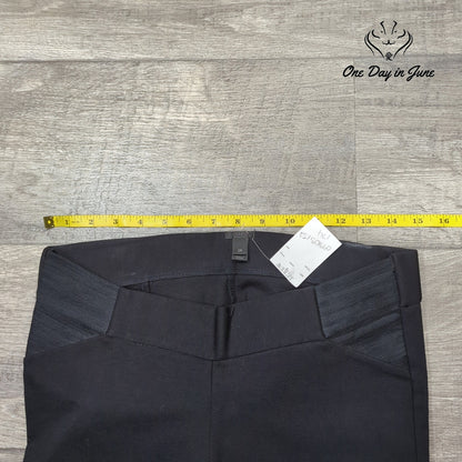 J. Crew Black Skinny Ankle Ponte Pants Stretch Zip Pockets NWT Size 2R