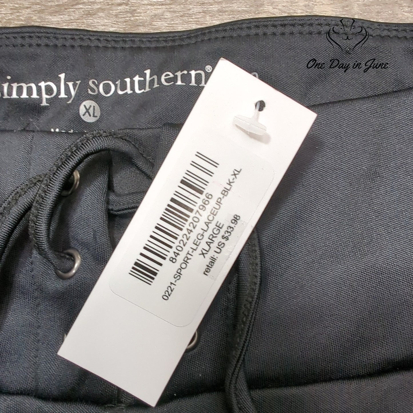 Simply Southern Sport Leg Lace Front Drawstring Pants Size XL